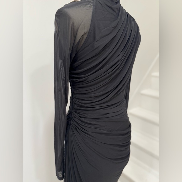 ZIMMERMANN Illustration asymmetric ruched stretch-mesh midi dress - Picture 7 of 14